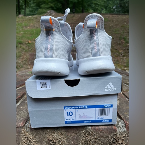 Women’s adidas CloudFoam Pure 2.0 Grey/Pink Size 10 - Picture 8 of 11